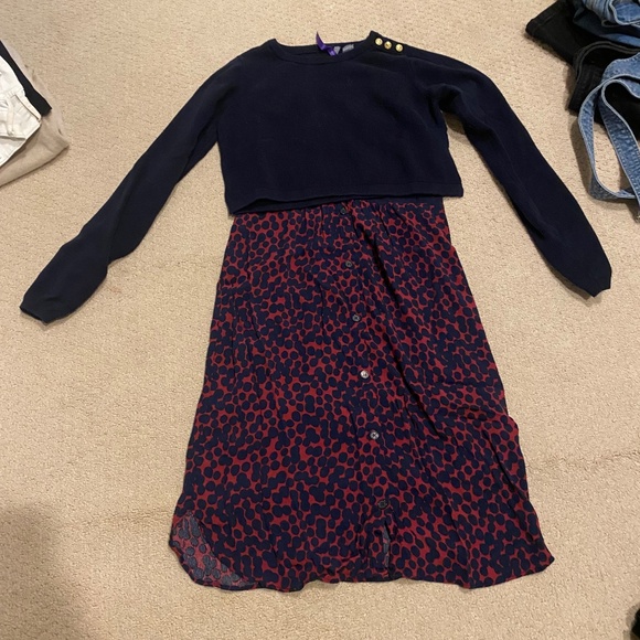 Seraphine Navy Sweater Maternity & Nursing Dress - Picture 4 of 4